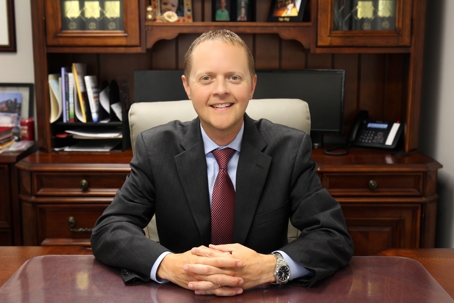 Attorney sitting at his desk